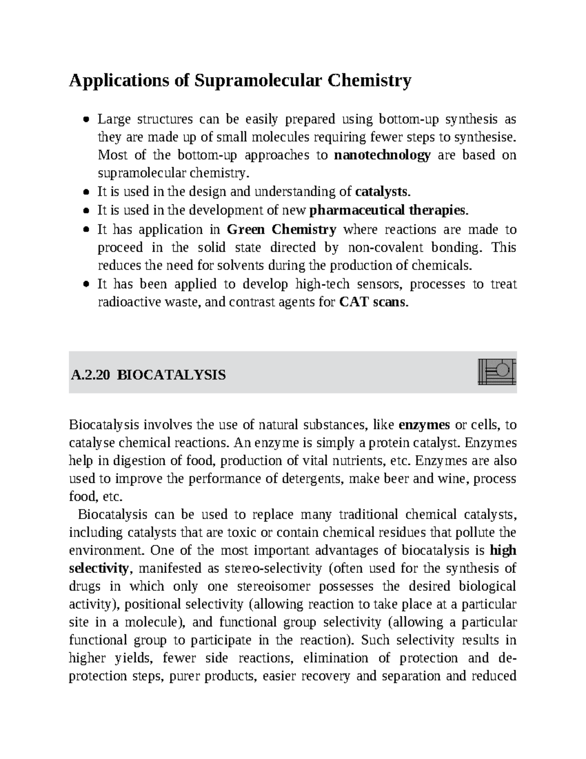 General science for UPSC-44 - Applications of Supramolecular Chemistry ...