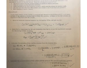 Chm 114 lab 9 procedures and data sheet - Experiment 9: Procedures and ...