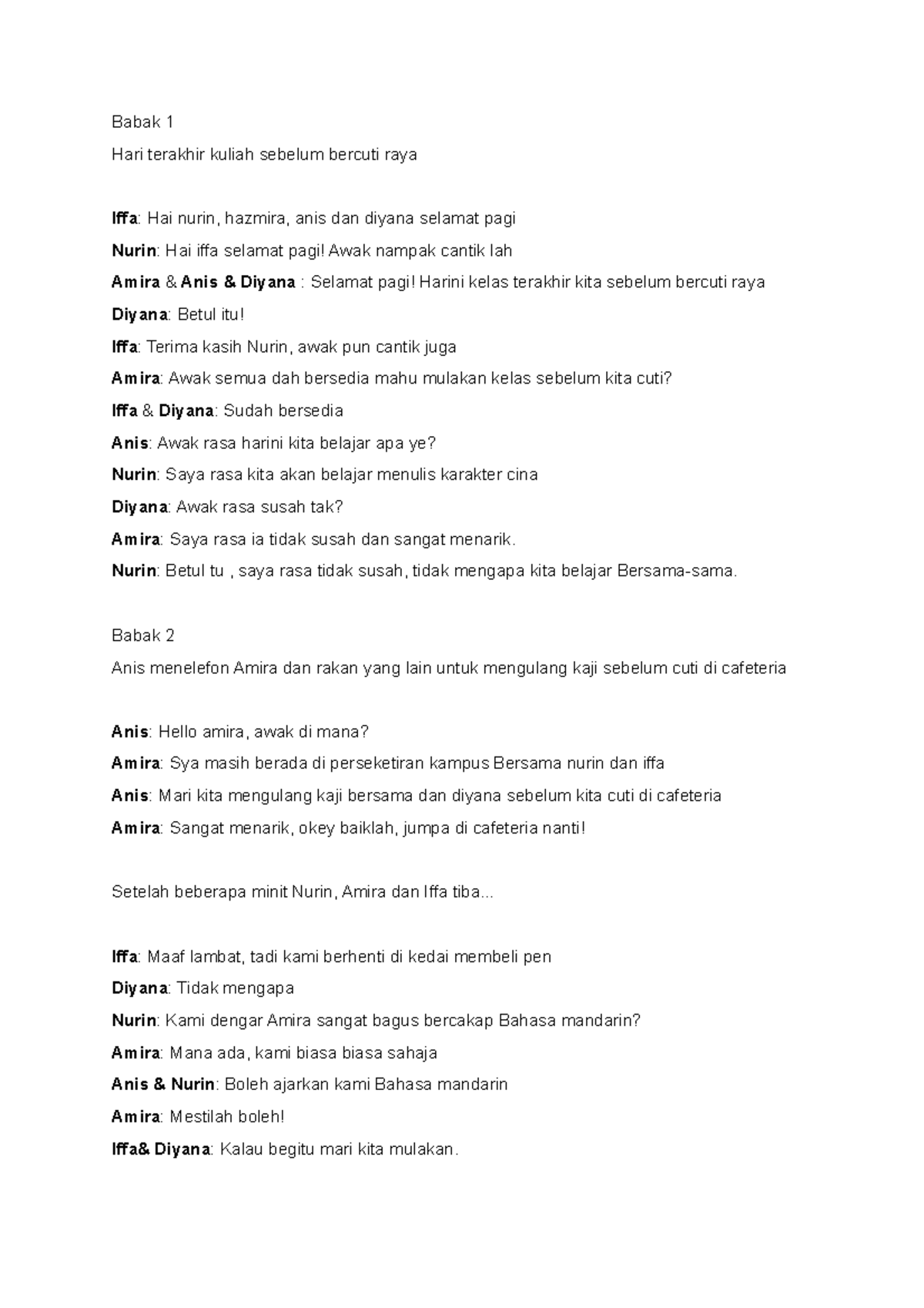 Skrip Tmc - script tmc151 grouping assignment - Babak 1 Hari terakhir