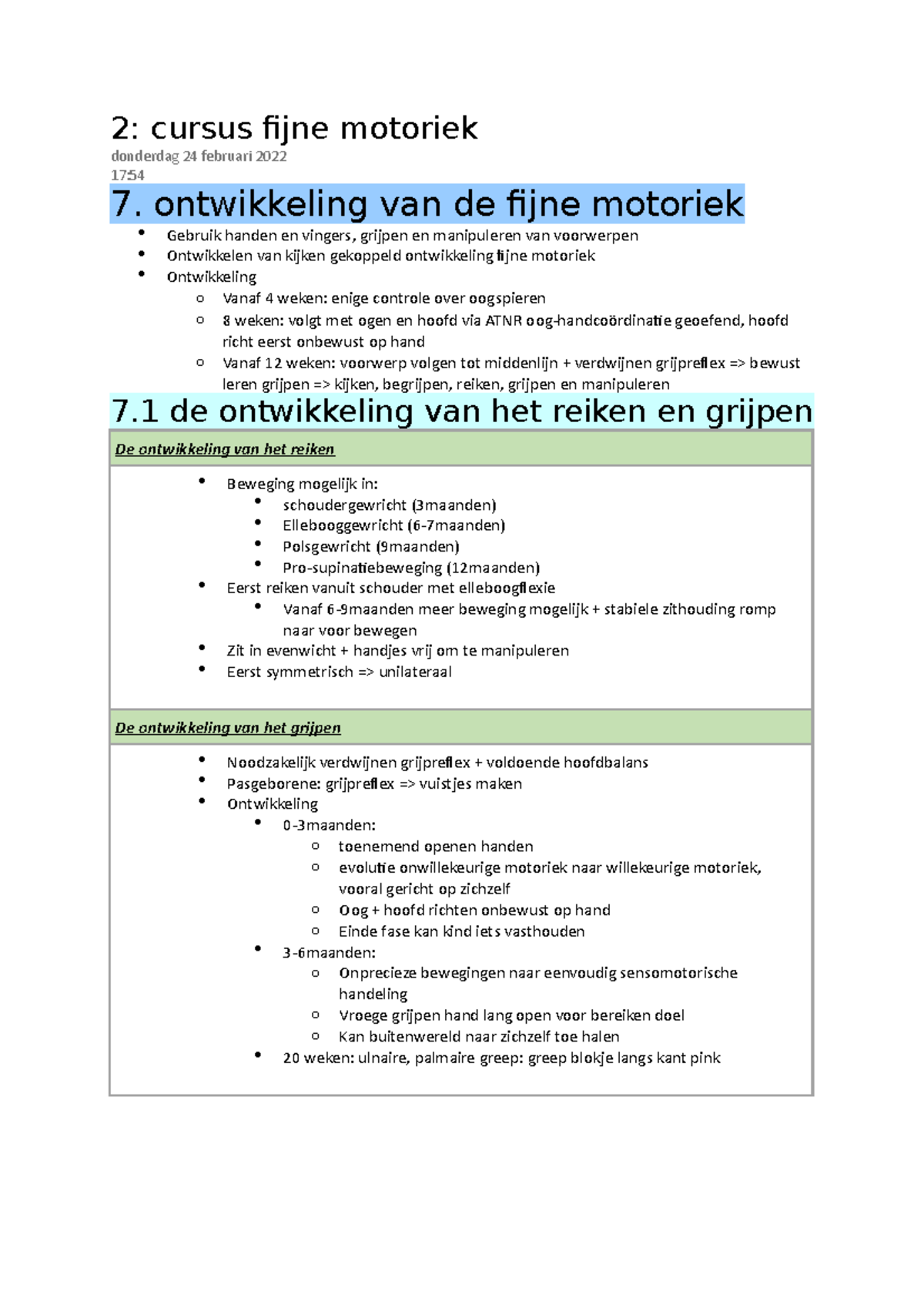 2 cursus fijne motoriek - 2: cursus fijne motoriek donderdag 24 ...