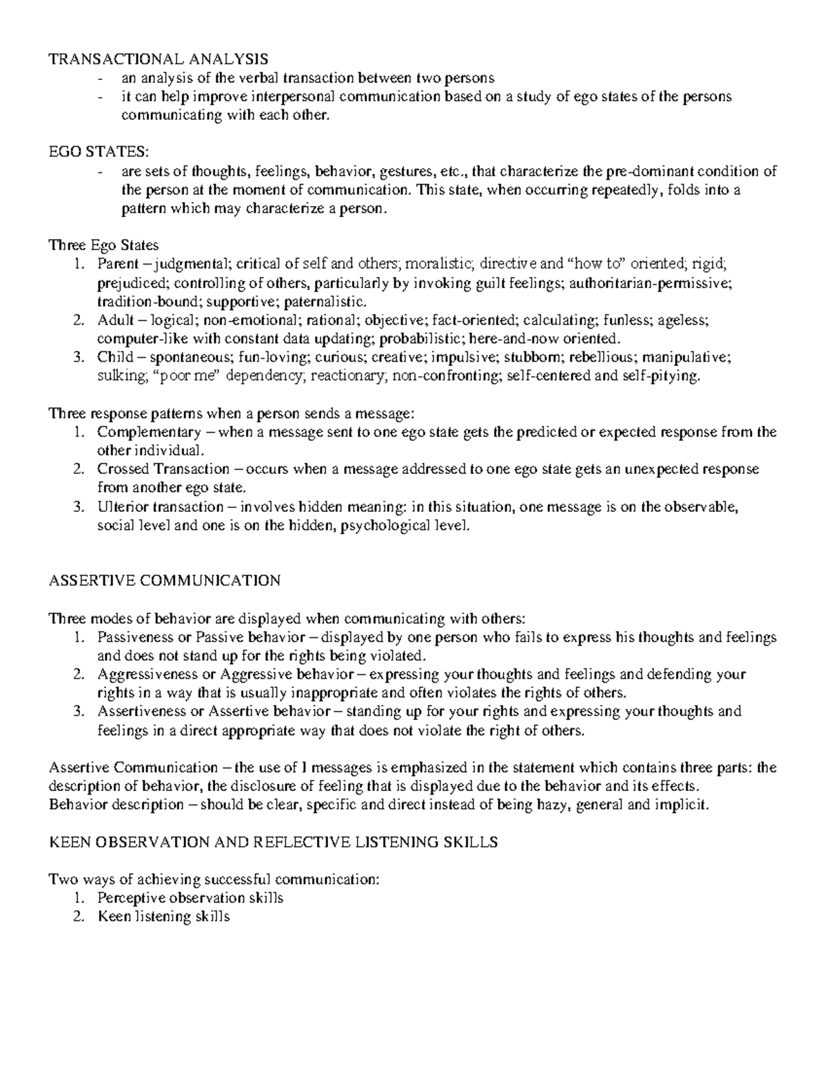 Transactional- Analysis Parable OF THE Asshole , Human Behavior in an ...