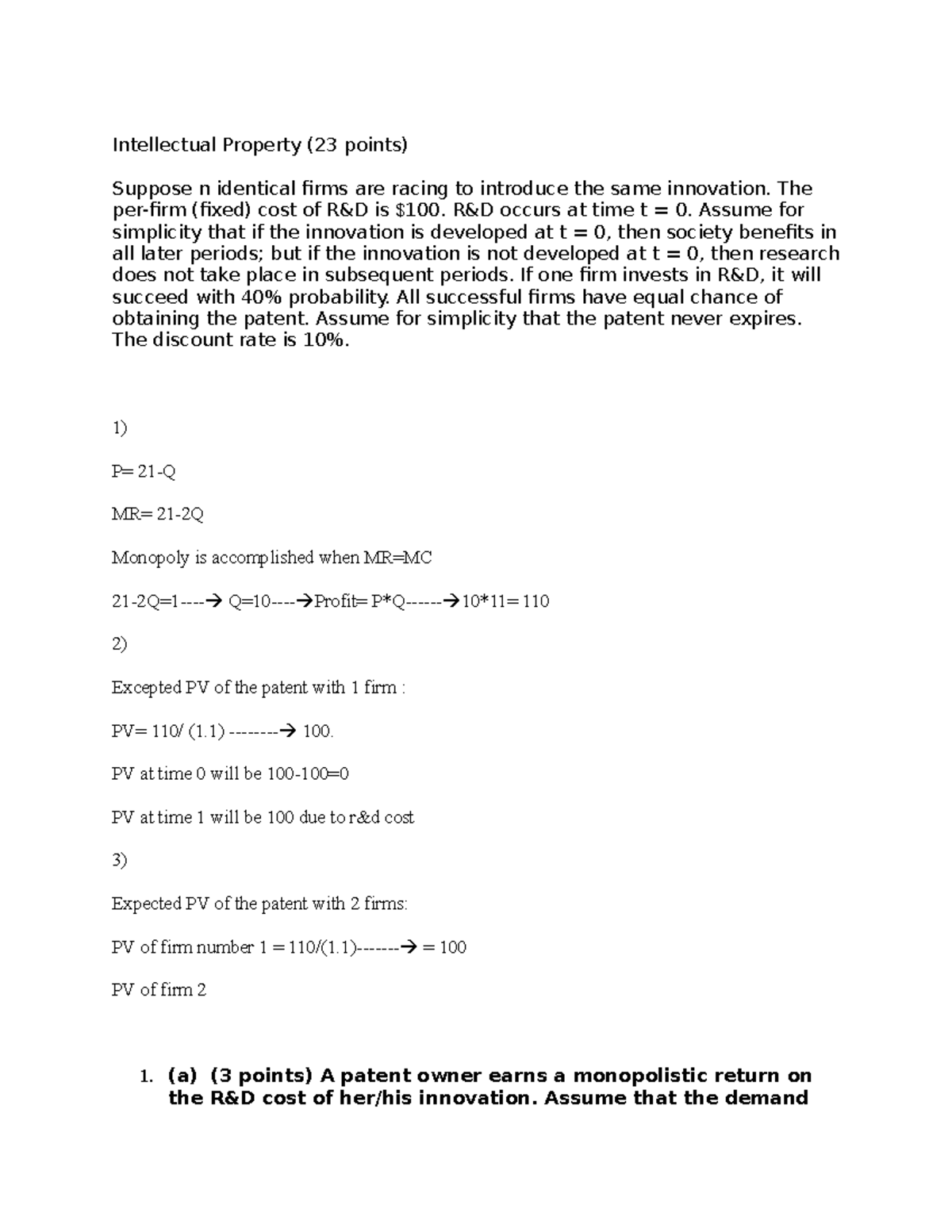 Intellectual Property 1- Assignment number 1. Class1-3 - Intellectual ...