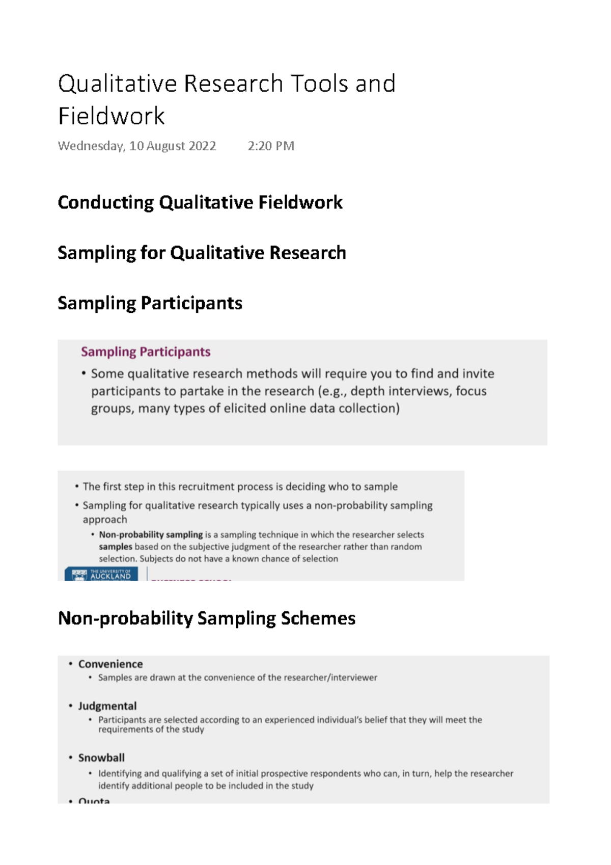 Qualitative Research Tools and Fieldwork - Conducting Qualitative ...