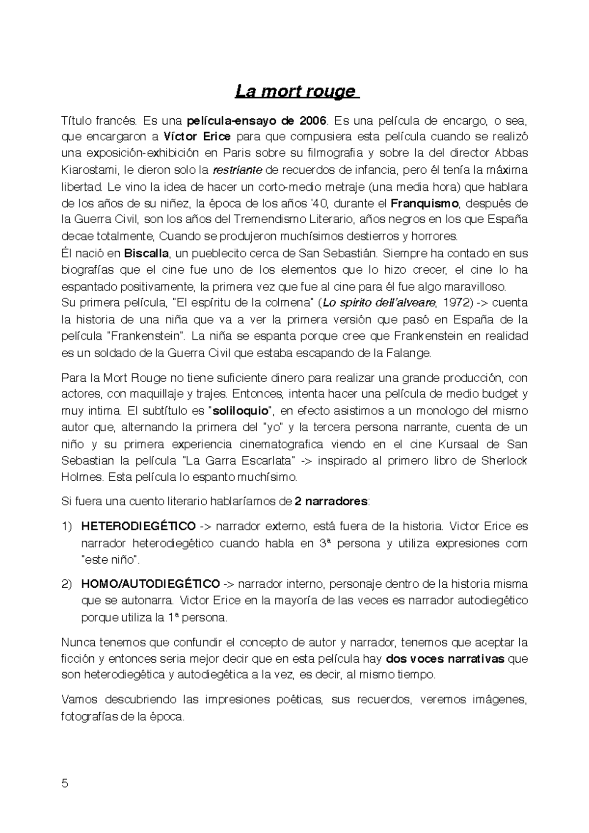 La morte rouge La flor de mi secreto La mort rouge Título francés. Es una películaensayo de
