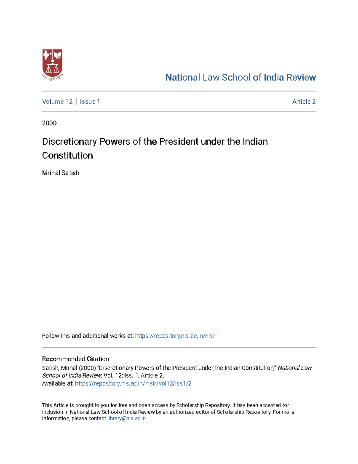 discretionary-powers-of-the-president-under-the-indian-constituti