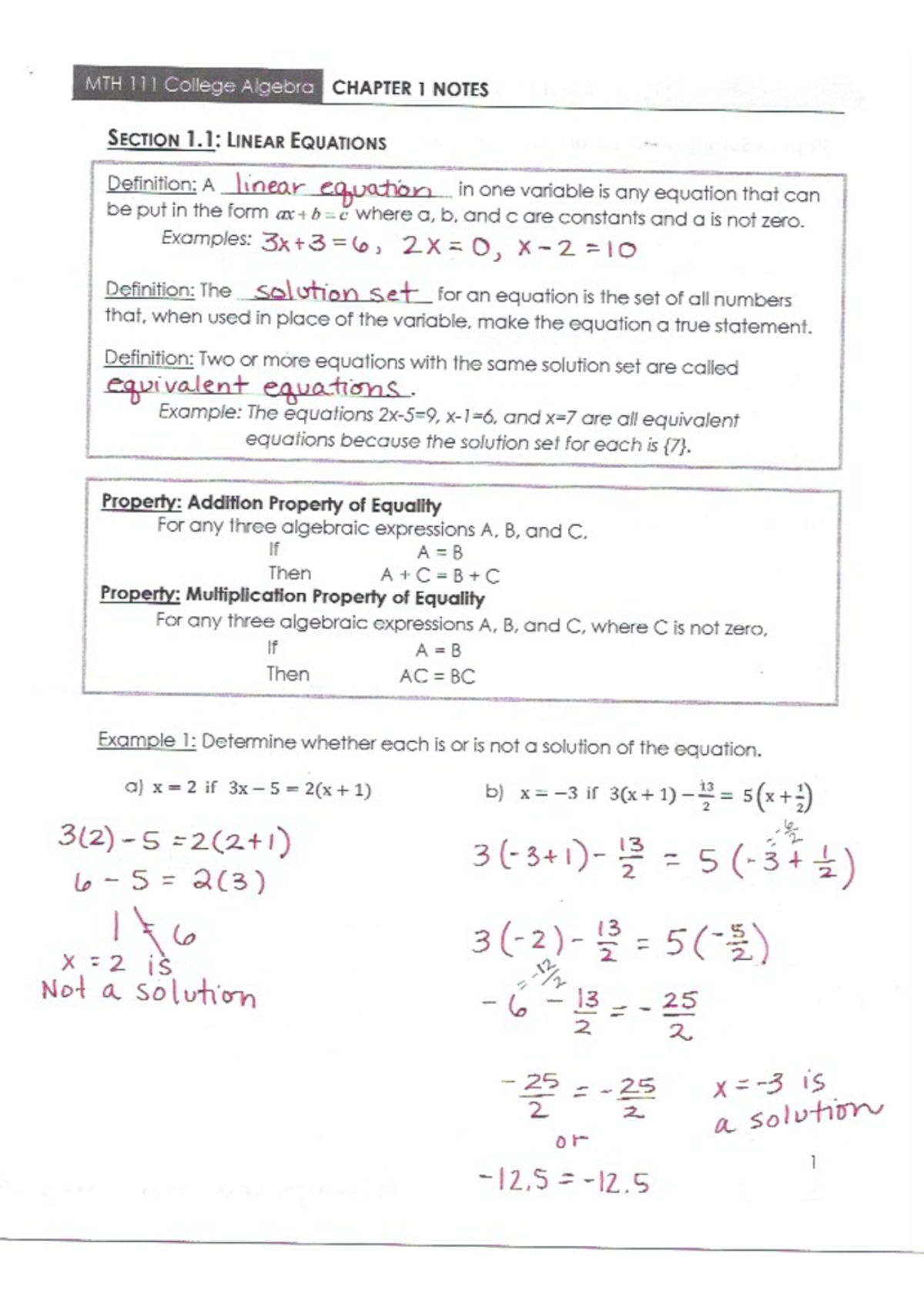 Ch1 Updated Notes FA 2020 Filled In - MTH 111 - Studocu