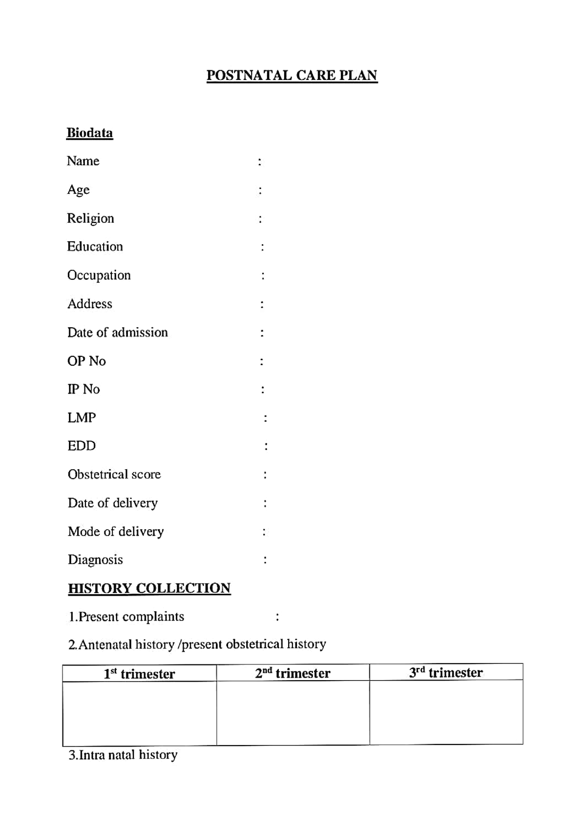 postnatal-care-plan-format-bsc-nursing-studocu