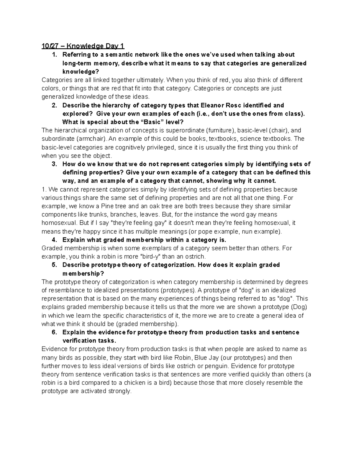Test 4 Study Guide - 10/27 – Knowledge Day 1 Referring to a semantic ...