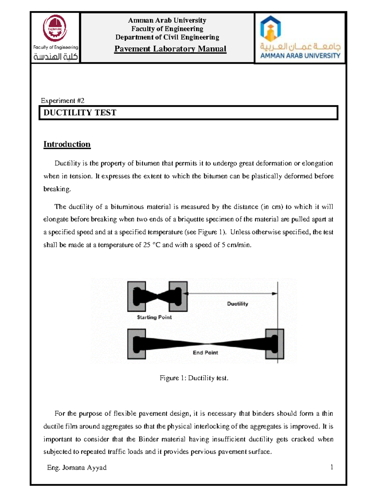 ductility-test-of-bitumen-1-faculty-of-engineering-department-of