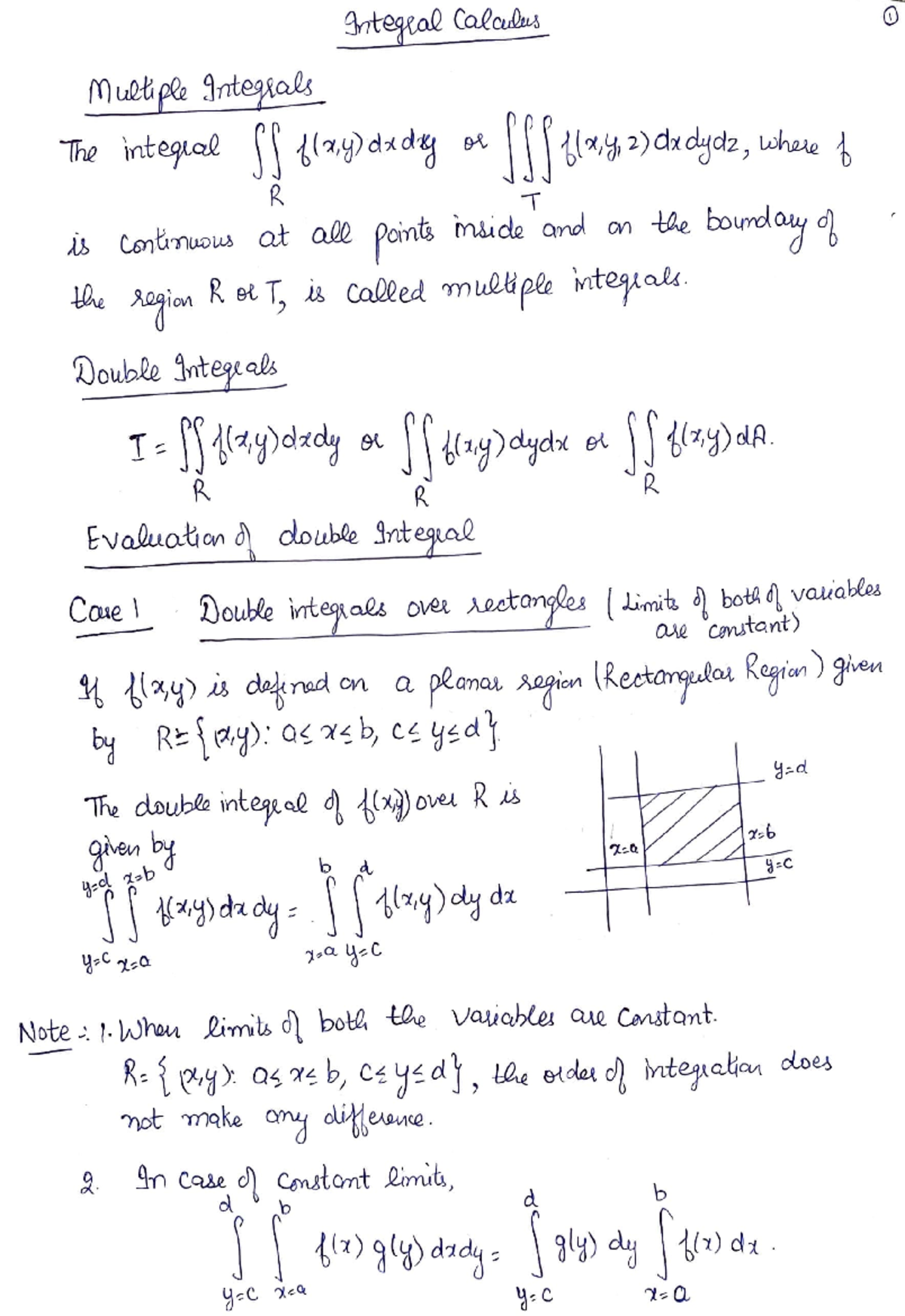 Multiple Integral - Engineering Mathematics - Studocu