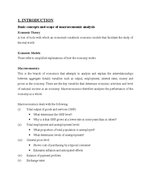 Inflation - Notes - INFLATION A persistent rise in the general level of ...