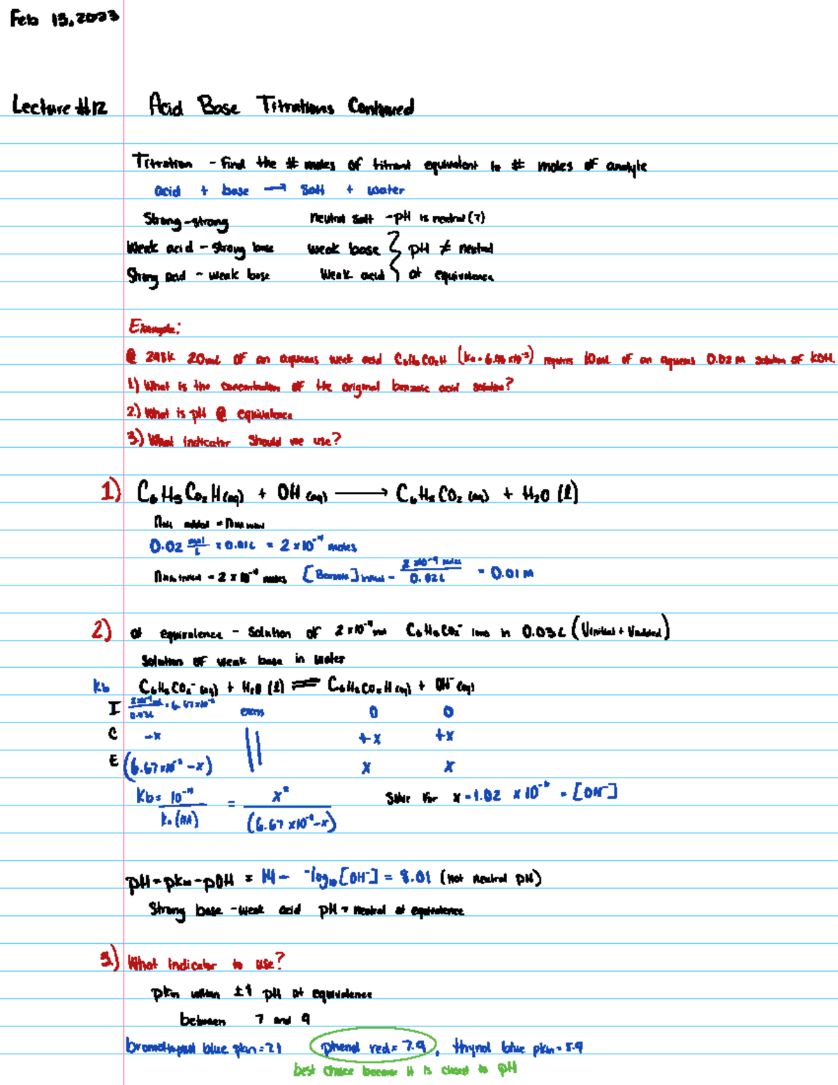 Chem 106 Lectures 9 Lecture 12 covers Acidbase titrations eb 13