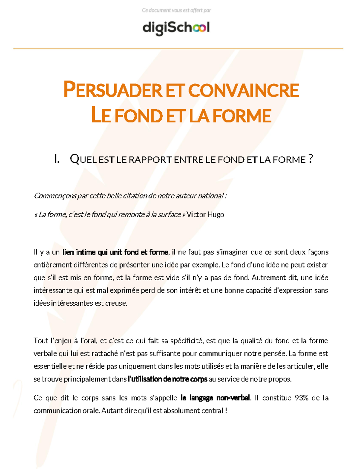 Persuader Et Convaincre Le Fond Et La Forme Persuader Et Convaincre Le Fond Et La Forme I Quel Studocu