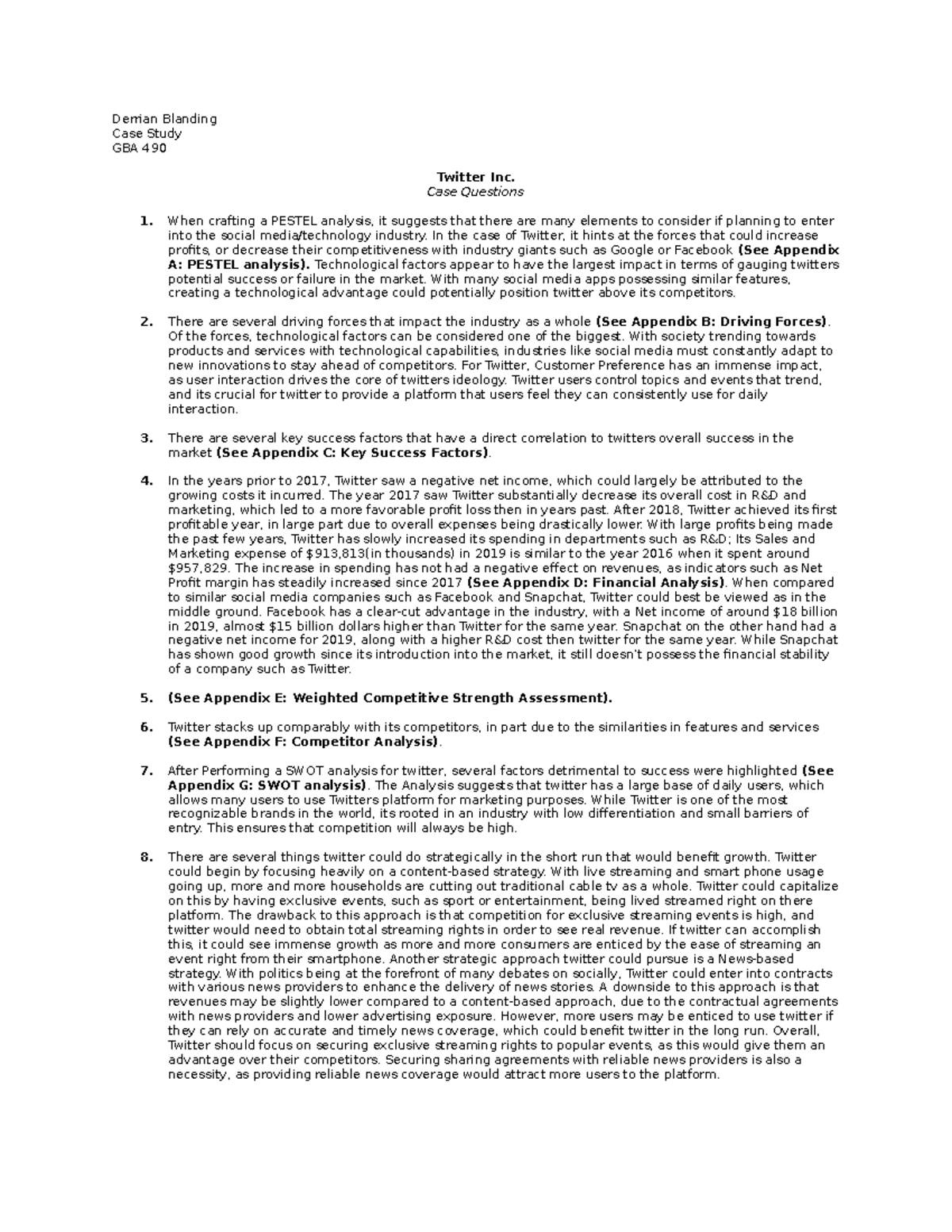Twitter Case2 - case notes - Derrian Blanding Case Study GBA 490 ...