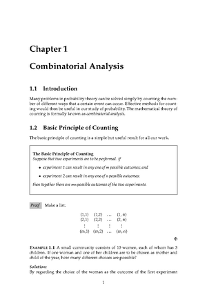 ST3236 Cheat Sheet - ST3236 Stochastic Processes 1 Cheat Sheet Law of ...