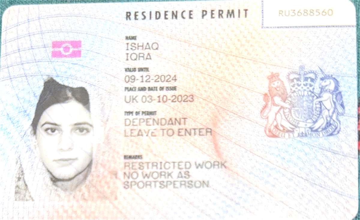 BRP iqra - Sjsjxc jdj hehe heh hswh sh jd - Business - RESIDENCE PERMIT ...