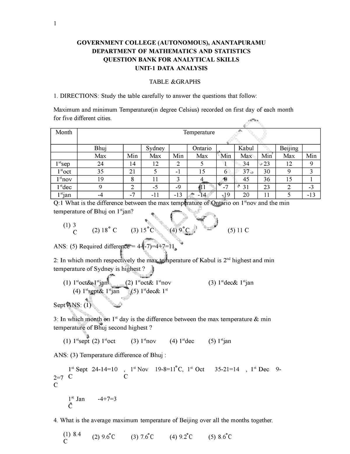 Analytical Skills Question Bank18 19 Word Format GOVERNMENT COLLEGE   Thumb 1200 1553 