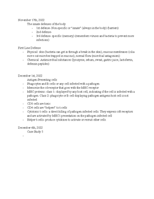 BIO 222 Winter 2022 Final Study Guide - BIO 222 Fall 2021 Final Study ...