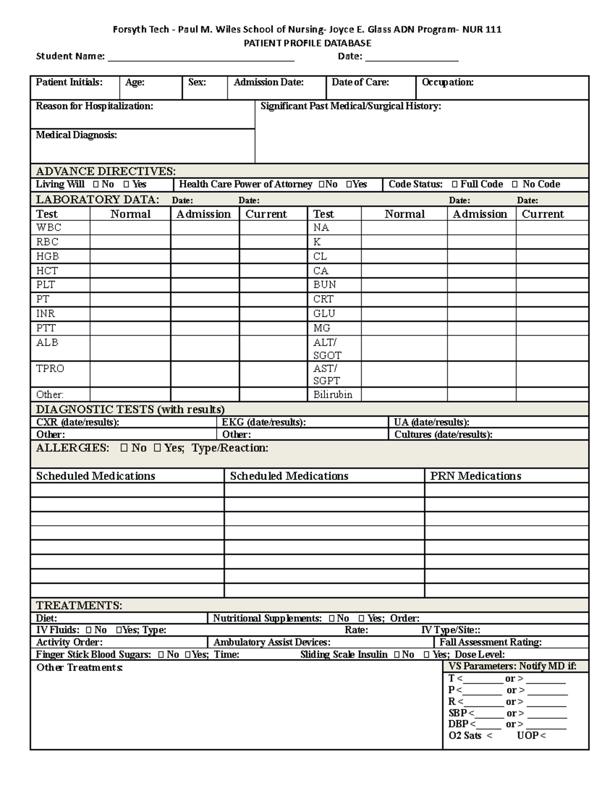 PPD and Physical Assessment(1) - Forsyth Tech - Paul M. Wiles School of ...