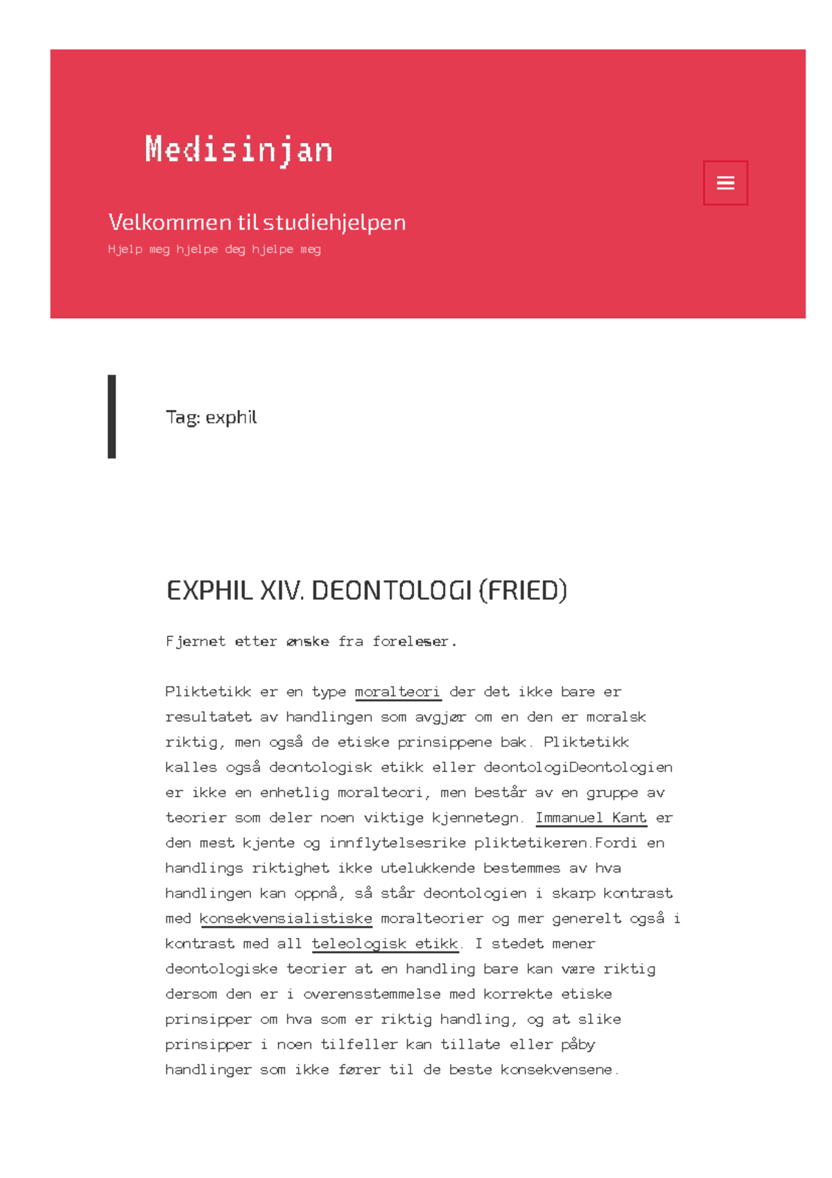 Expil blogg 2 - Oppsummering ExPhil - Tag: exphil Velkommen til ...
