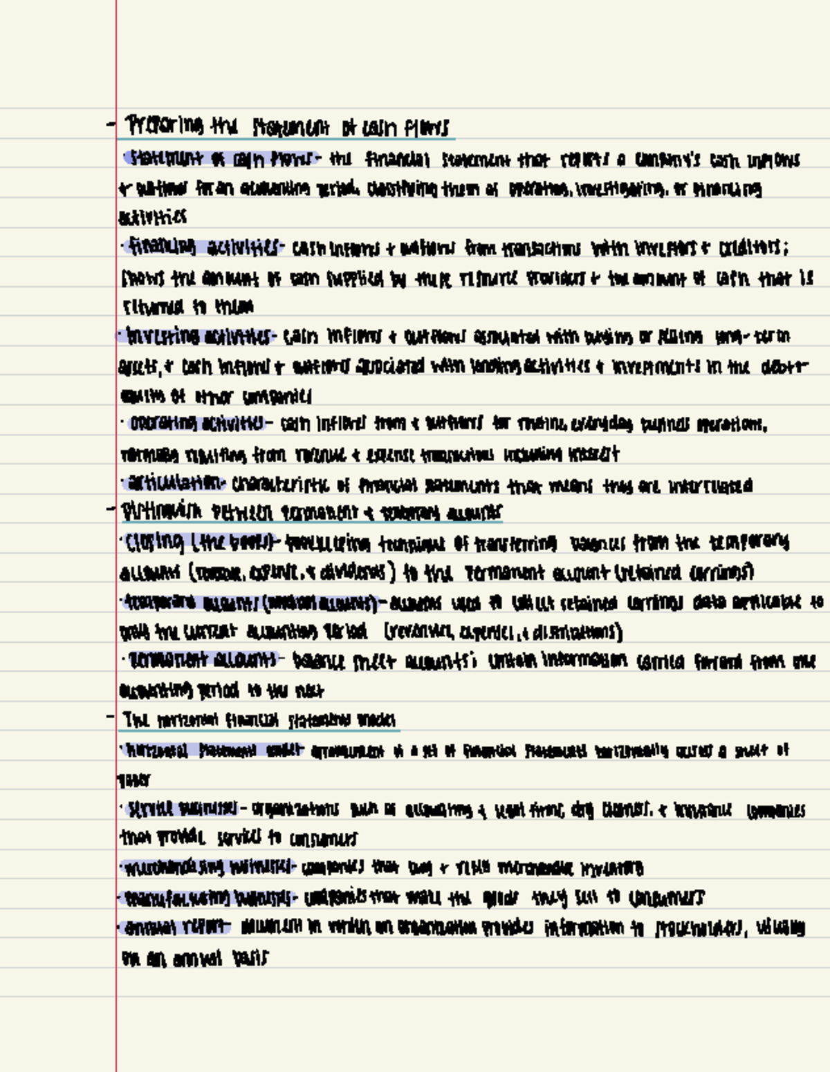 Accounting 200 Ch 1 - preparing the statement of Cas flows statement of ...