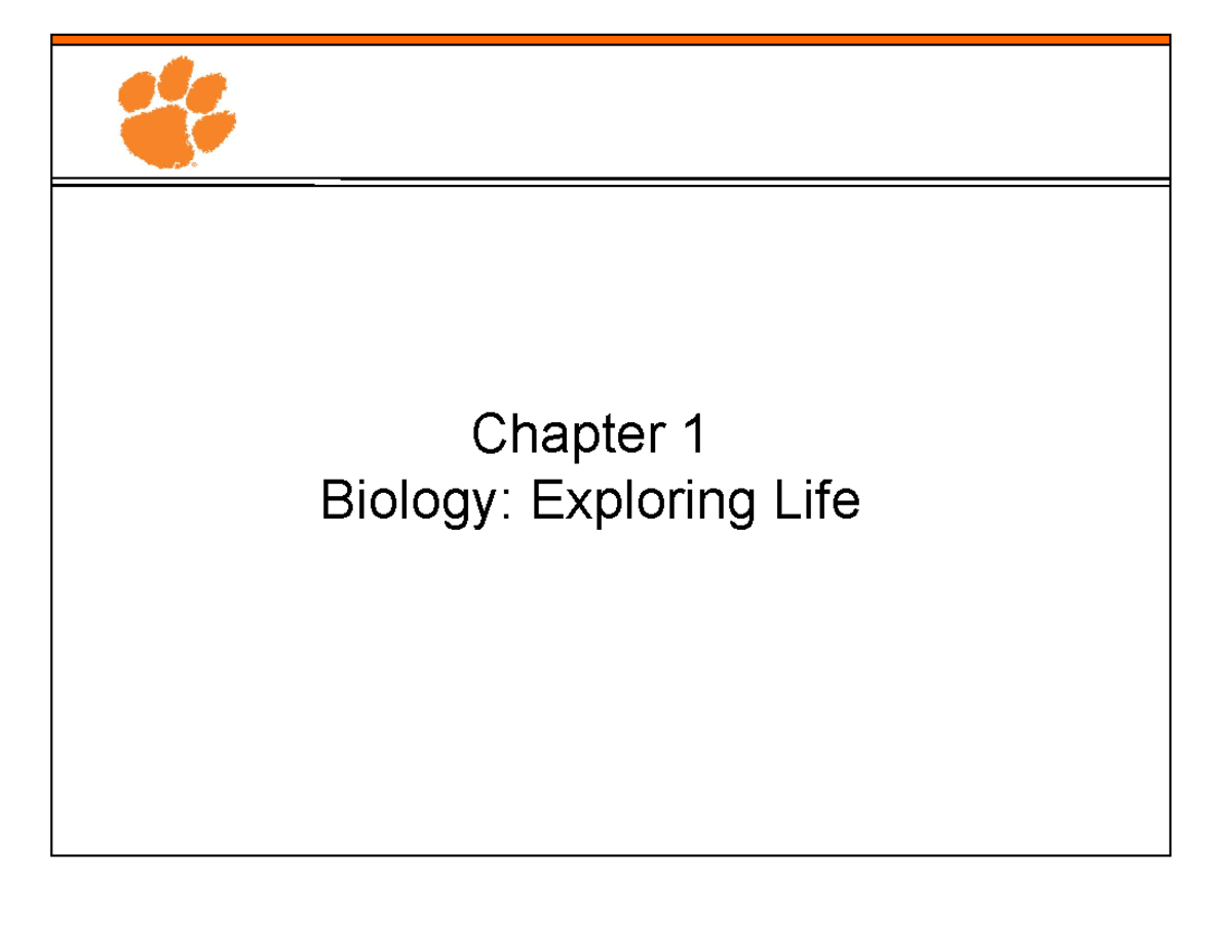 BIOL 104 0 Chapter 1 Notes - Chapter 1 Biology: Exploring Life Themes ...