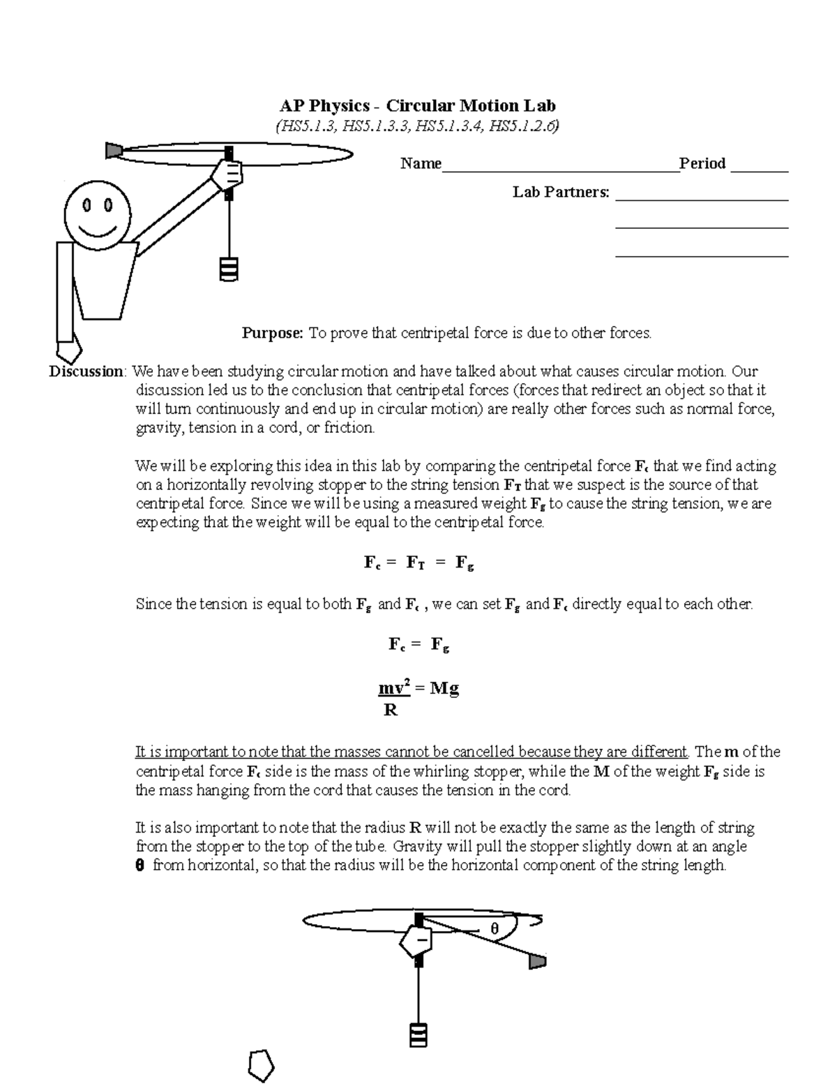 AP Physics Circular Motion Lab - Studocu