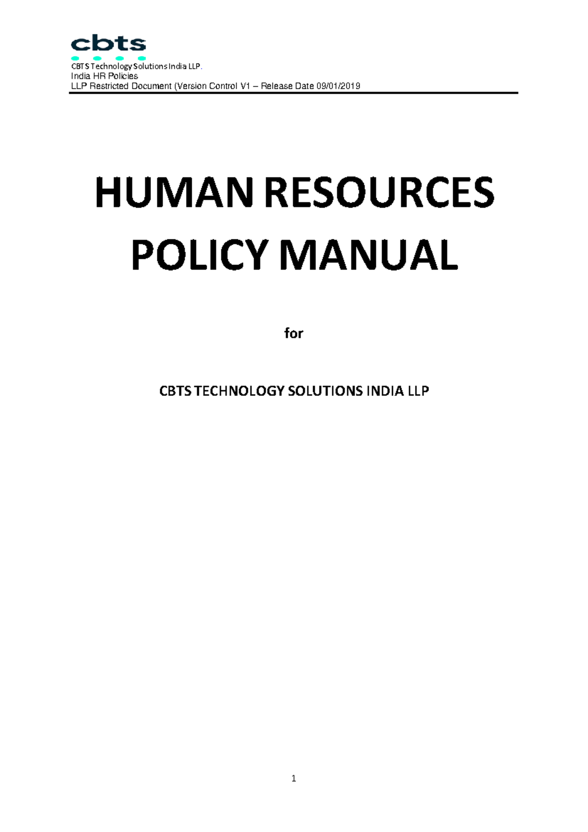 cbts-india-hr-policies-9-india-hr-policies-llp-restricted-document