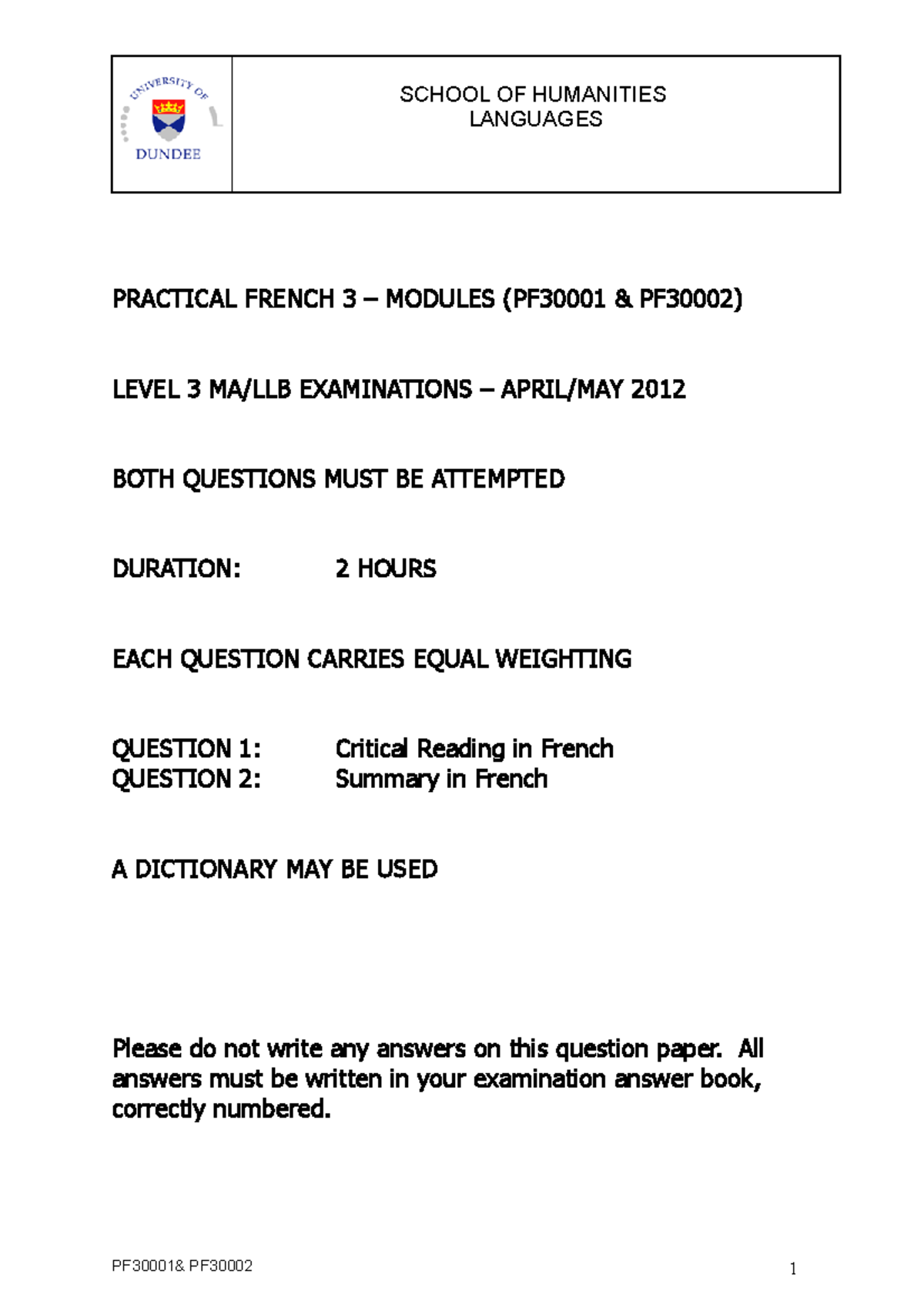 exam-questions-examples-school-of-humanities-languages-practical