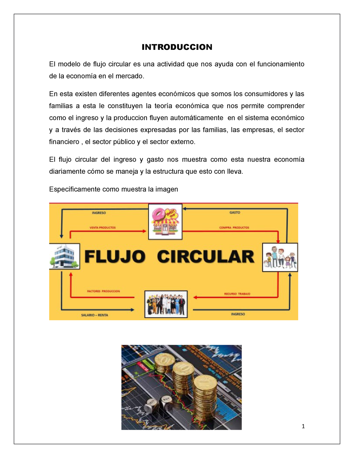 Flujo Circular - material contable - INTRODUCCION El modelo de flujo  circular es una actividad que - Studocu