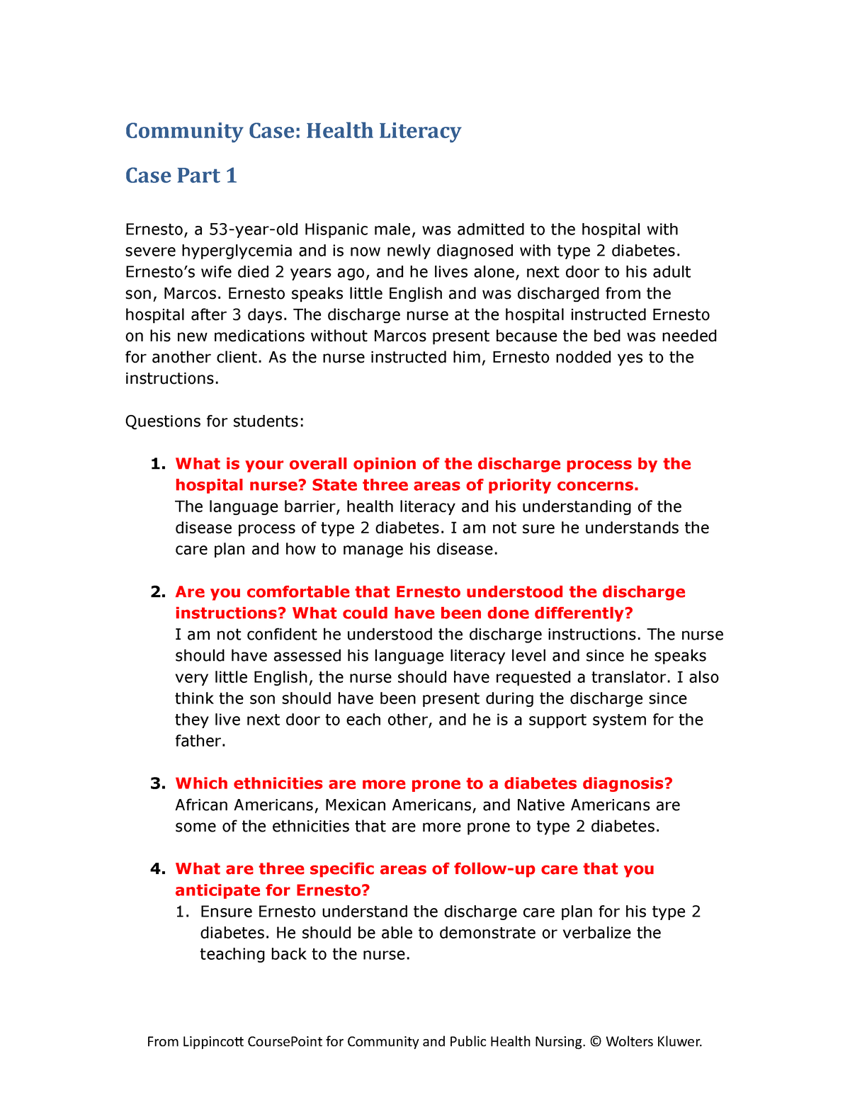case study on health literacy