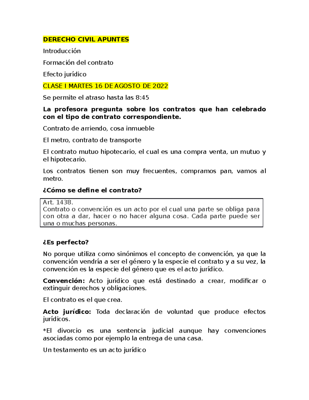 Derecho Civil II Apuntes - DERECHO CIVIL APUNTES Introducción Formación ...