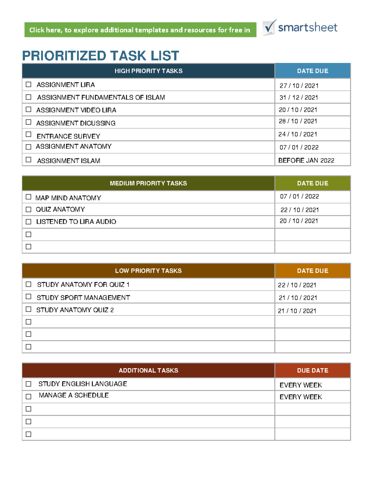 Smart Sheet WORD - table - Accounting - PRIORITIZED TASK LIST HIGH ...