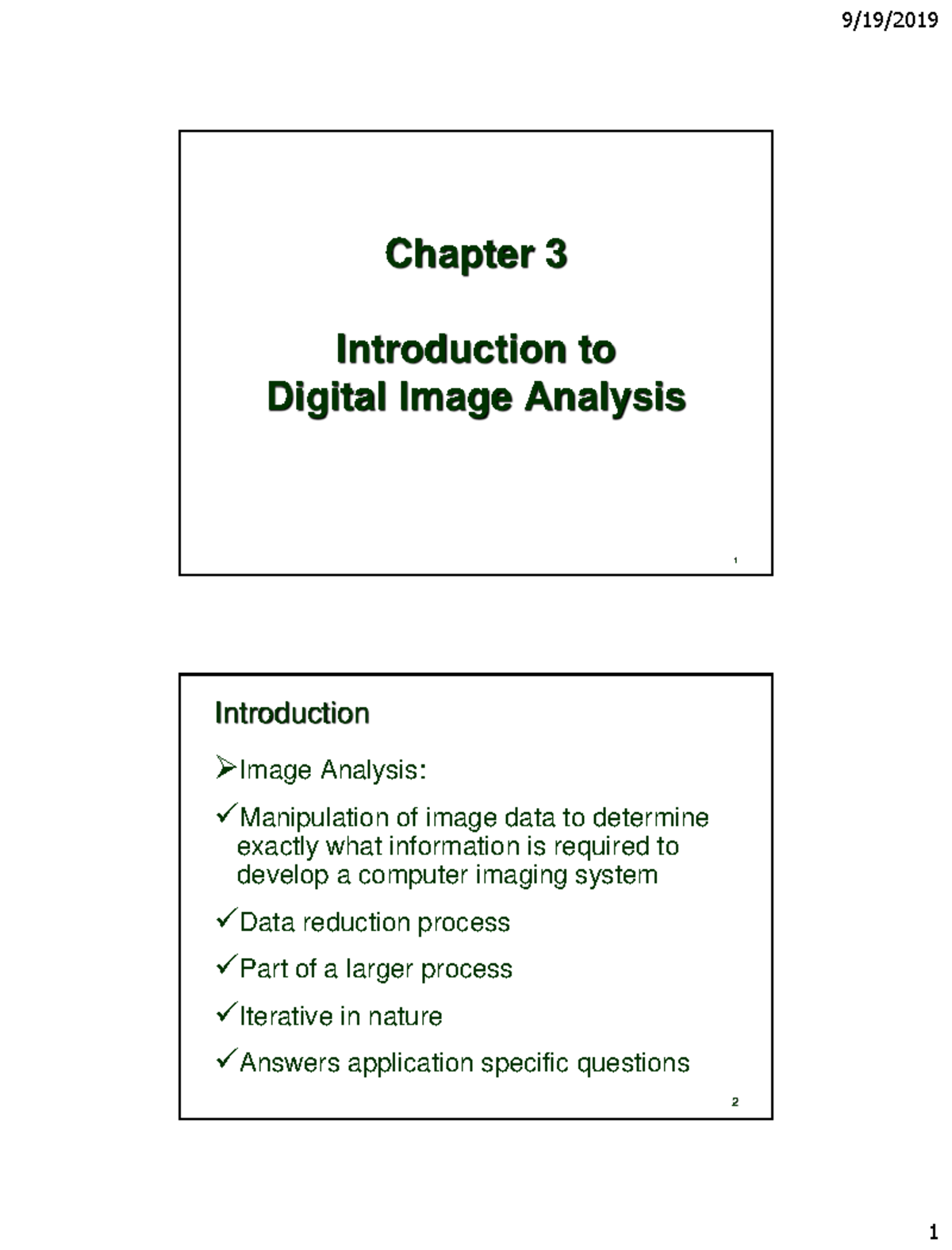 Chapter 3-part1-stud - Lecture notes 3 - Chapter 3 Introduction to ...