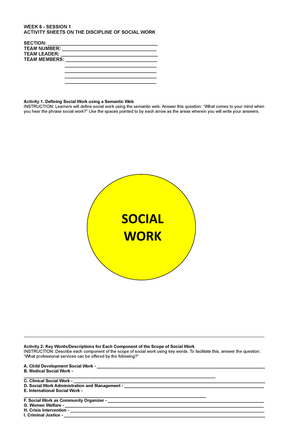 Diass Week 6 Activity Sheets - WEEK 6 - SESSION 1 ACTIVITY SHEETS ON ...