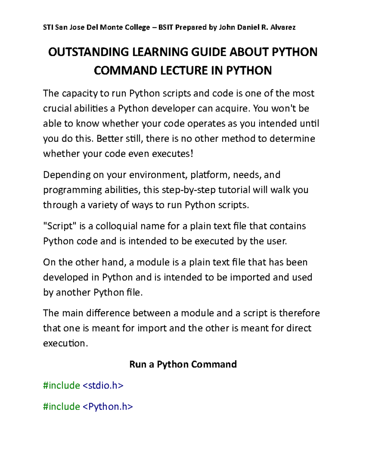 Outstanding Learning Guide About Python Command Lecture in Python ...