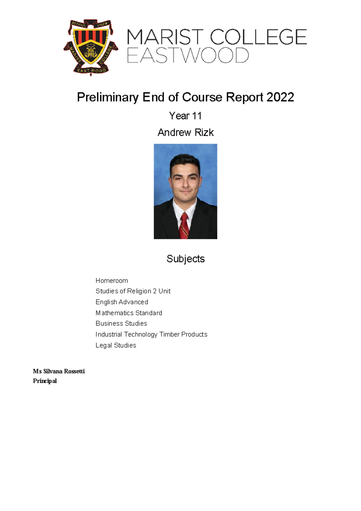 180081 2022 2 - orncoejrvncreojvnre - Preliminary End of Course Report ...