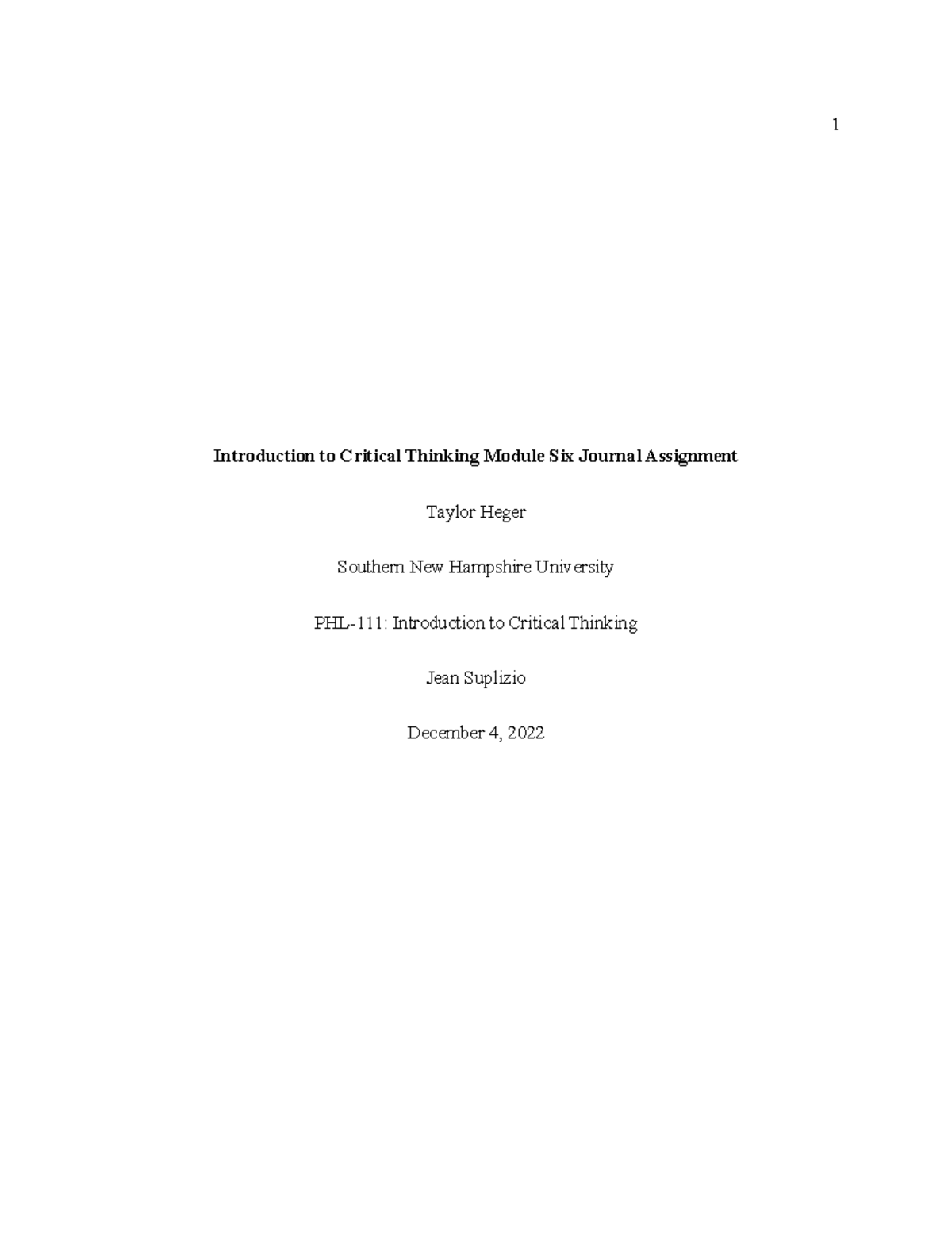 journal article with doi related to critical thinking