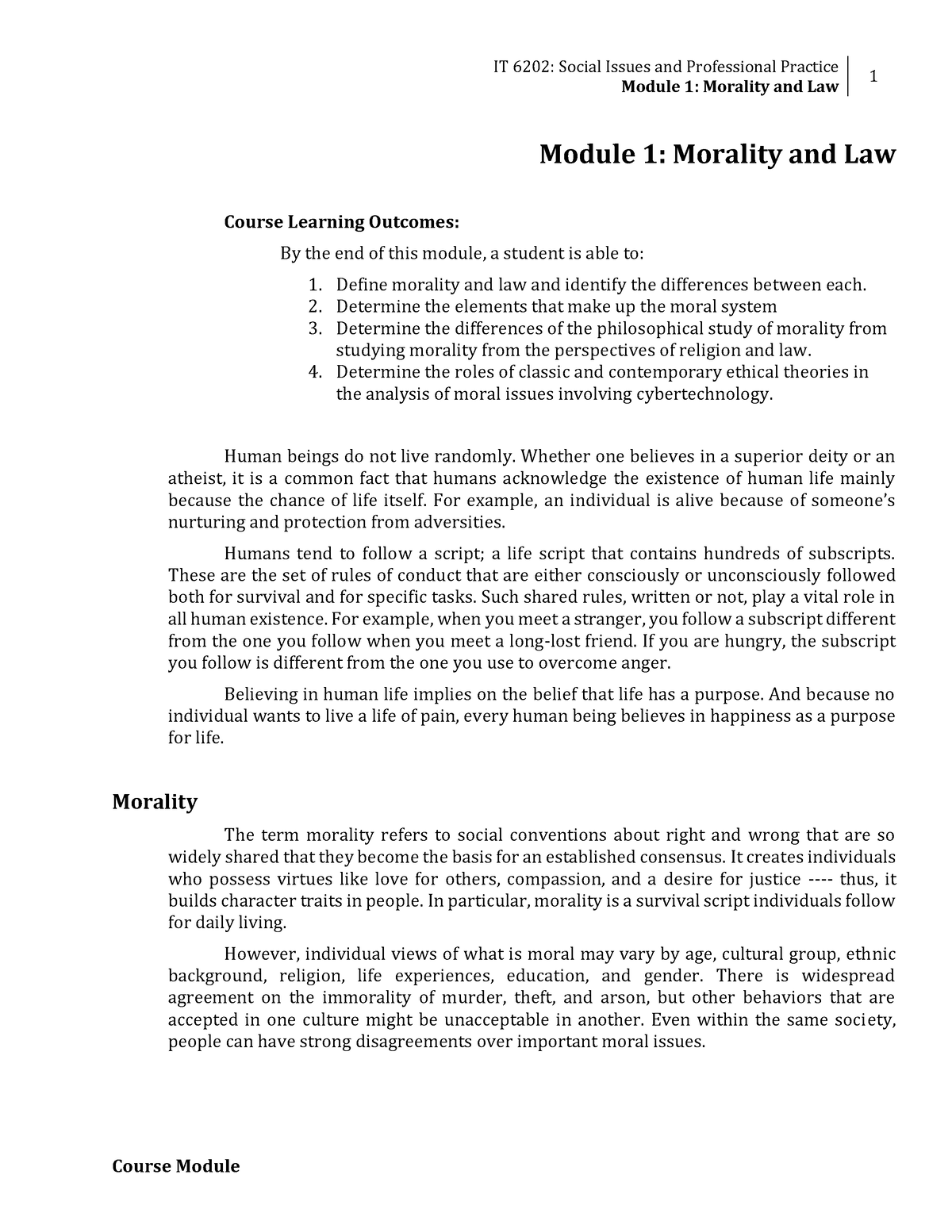 assignment on law and morality