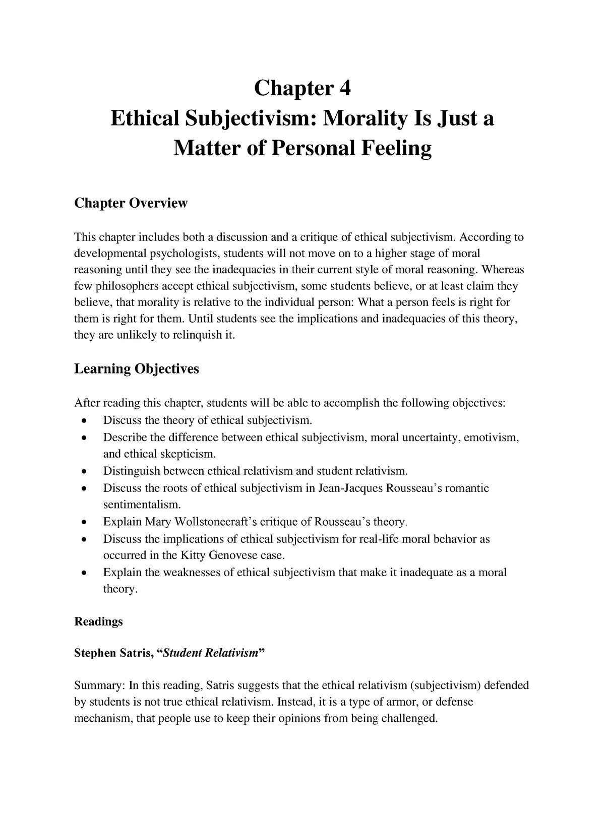 ethical subjectivism essay