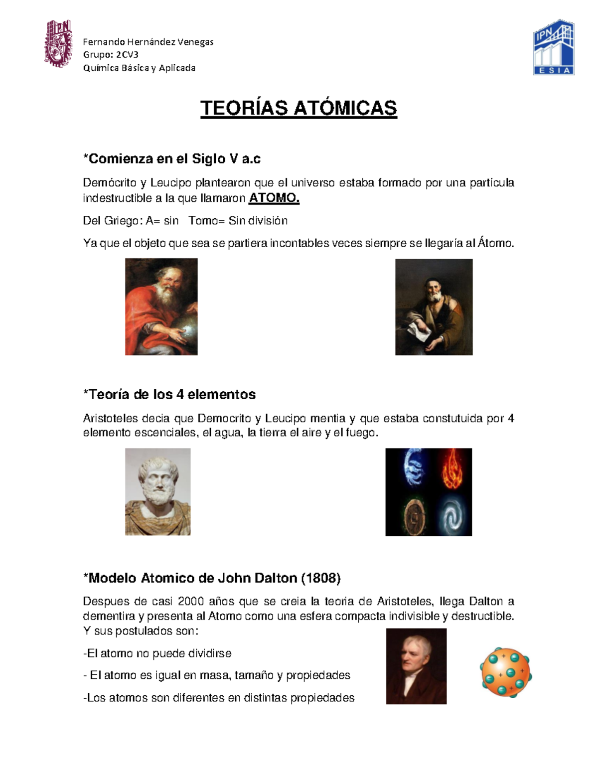 1. Teorías Atómicas - Habla de los inicios del átomo, y de como cada ...