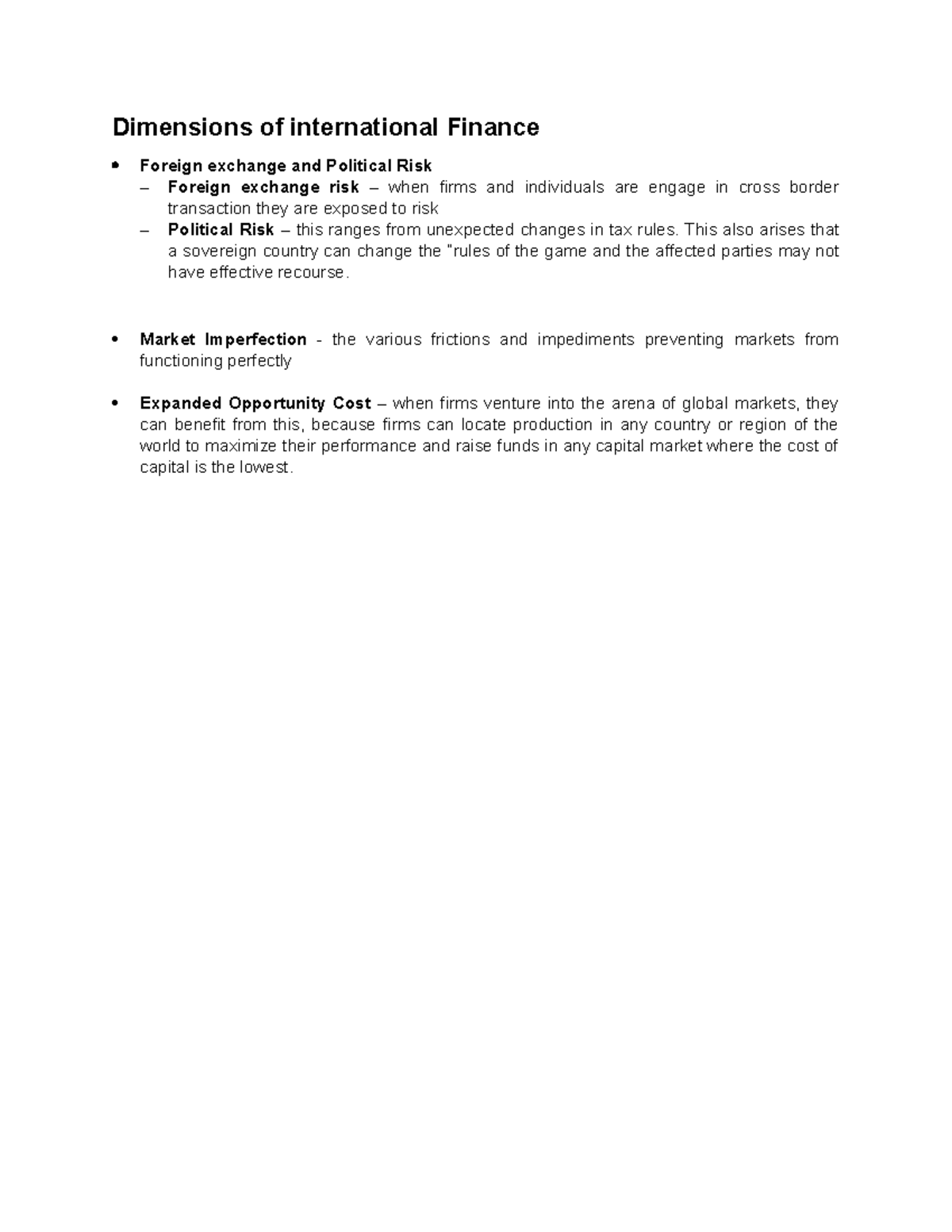 Dimensions Of International Finance - This Also Arises That A Sovereign ...