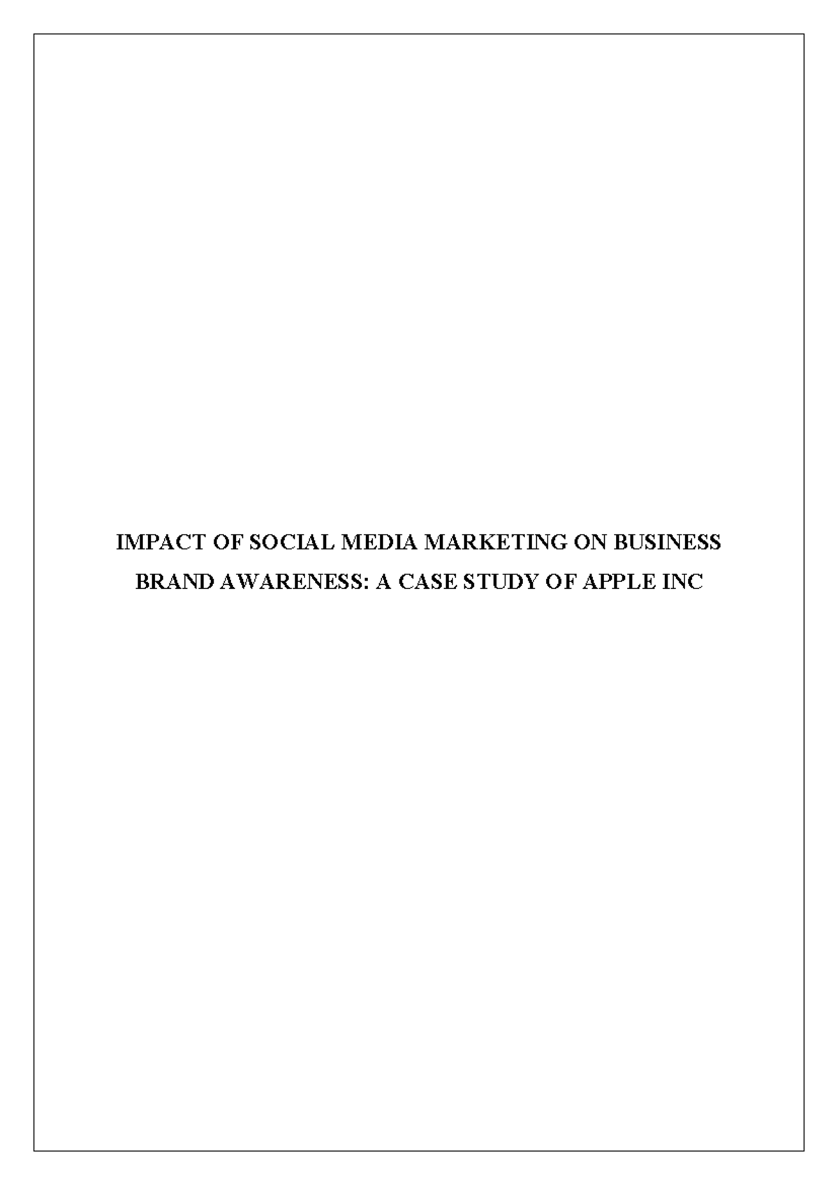 5663ab21 - IMPACT OF SOCIAL MEDIA MARKETING ON BUSINESS BRAND AWARENESS ...