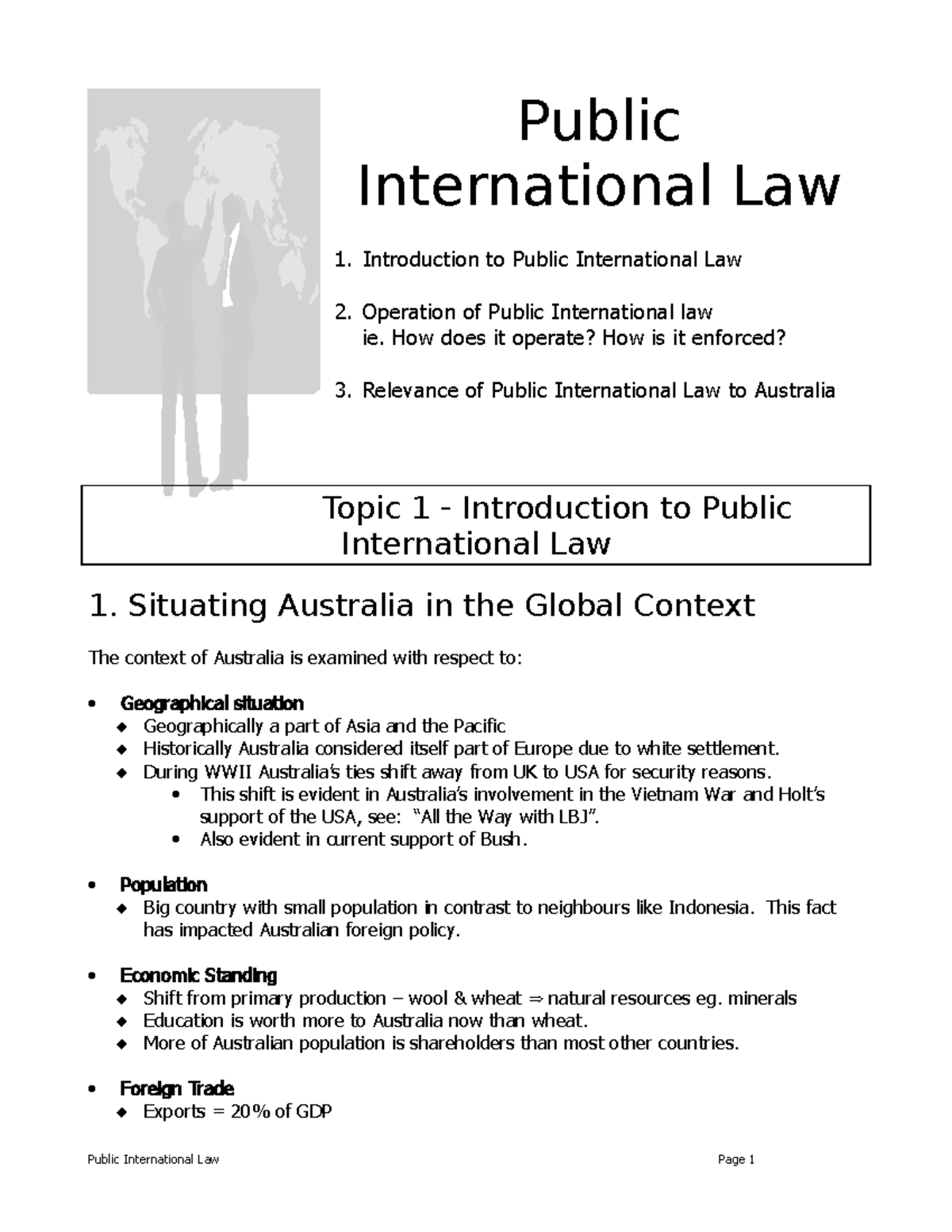 Public IL - Public International Law 1. Introduction to Public ...