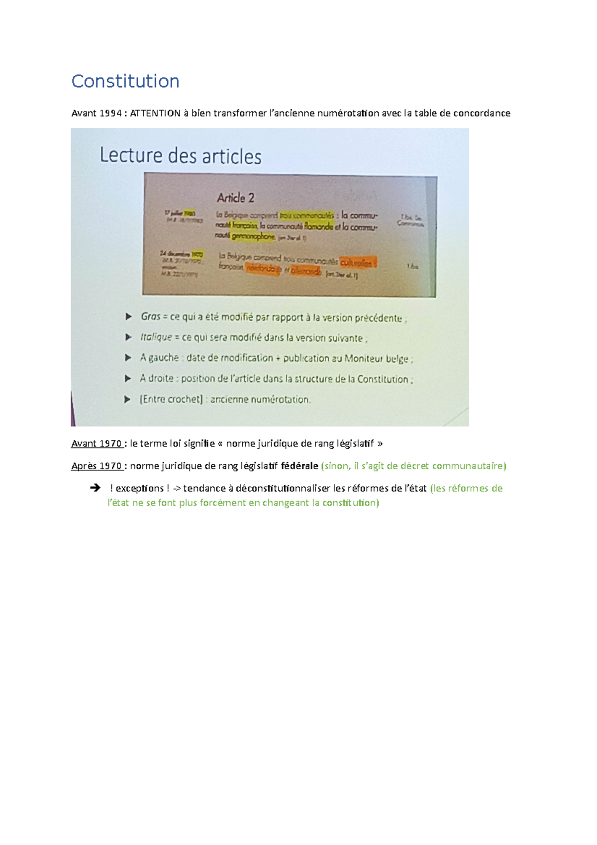 TP sur la constitution Histoire politique belge ULiège Studocu