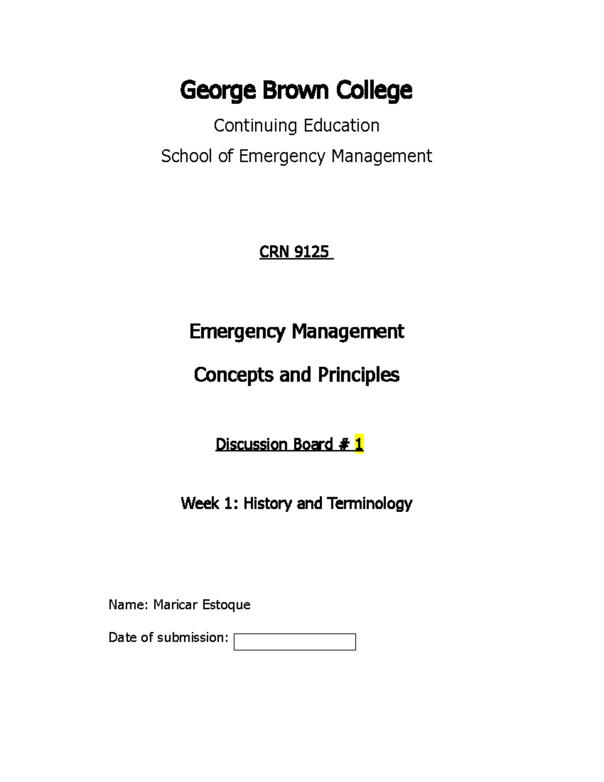 Wk1 History terminology Brown College Continuing Education