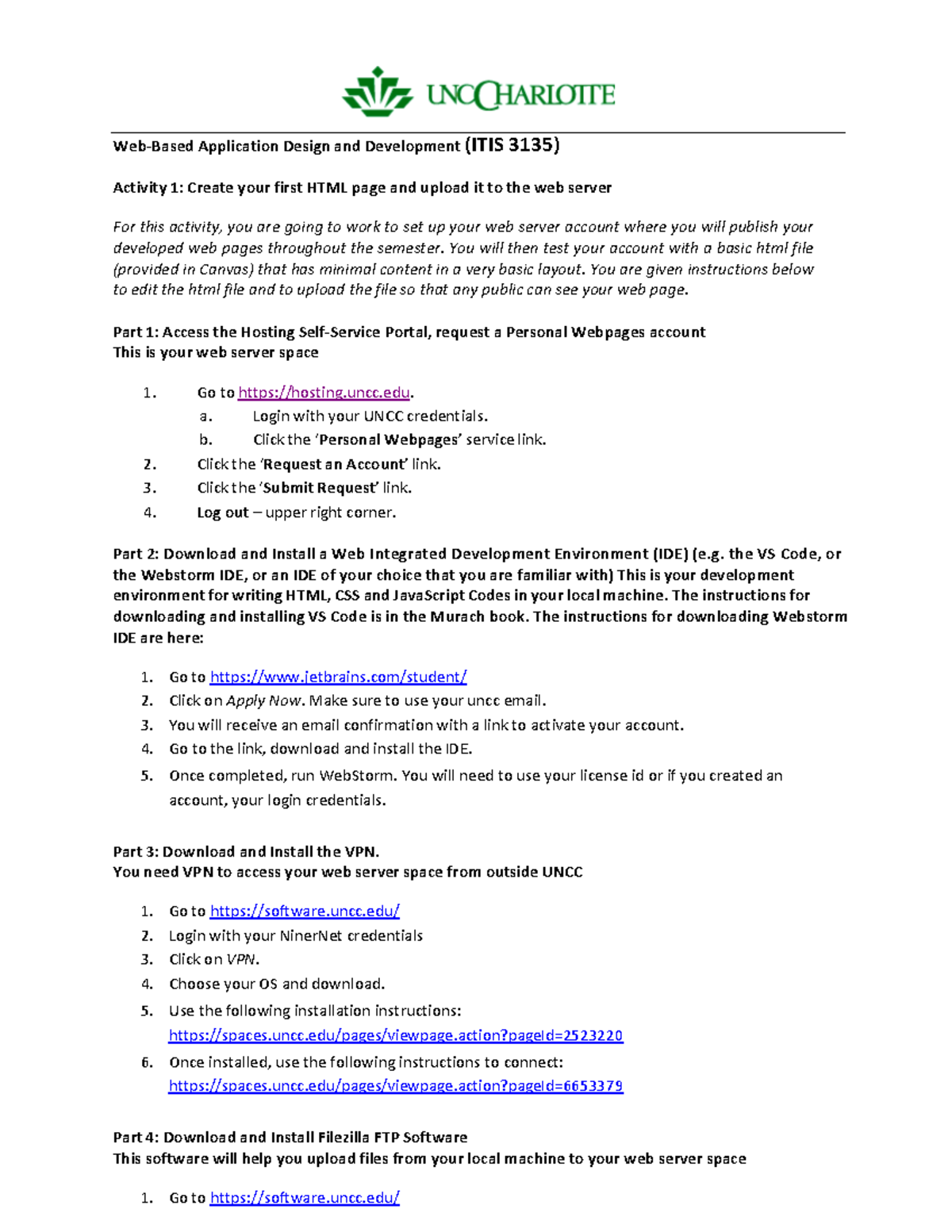 Activity#1 - Leture notes about custom website hosting - Web-Based ...
