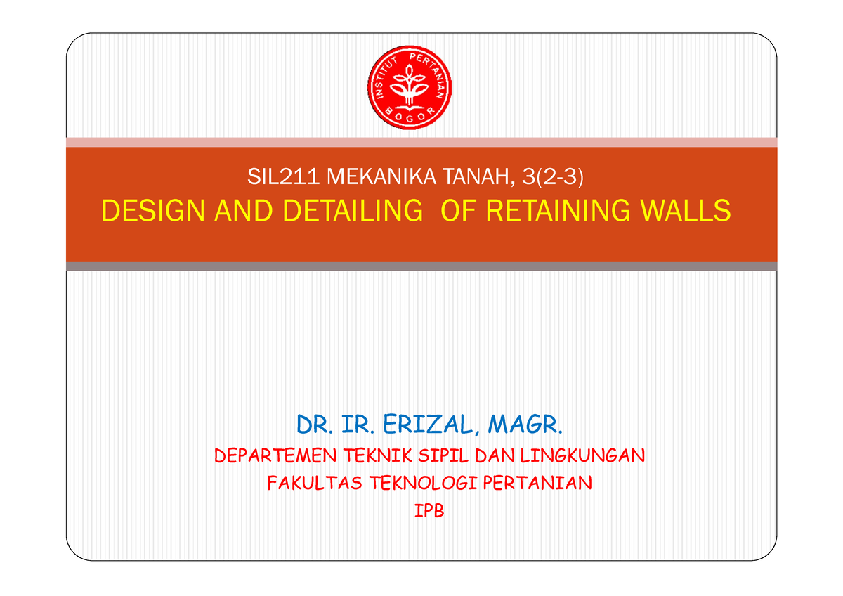 design of retaining wall        <h3 class=