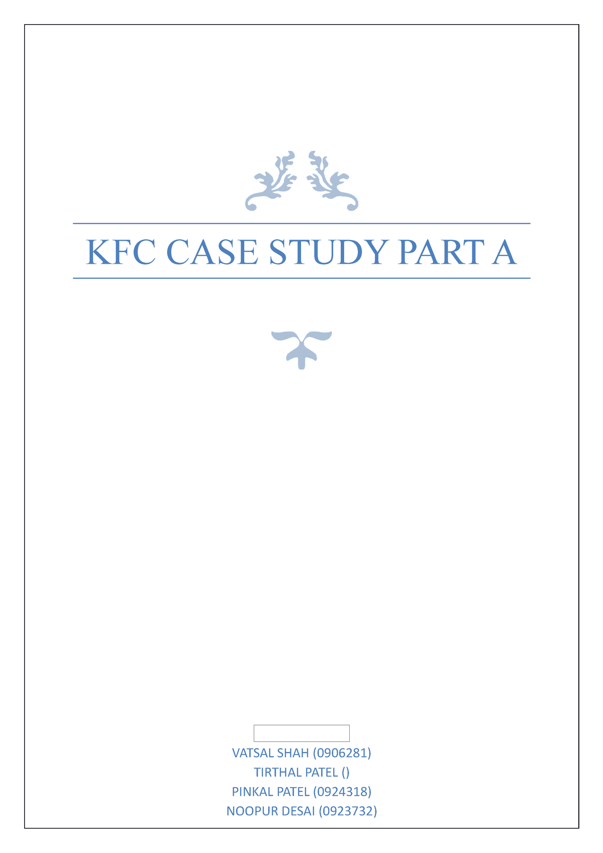 kfc case study analysis