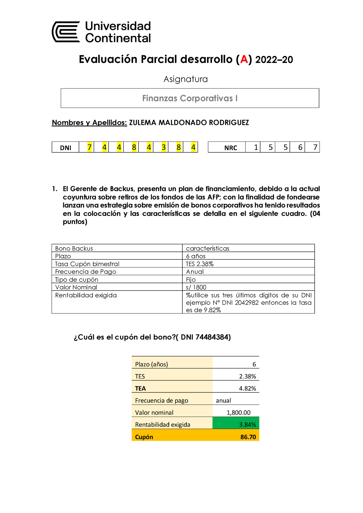 Examen Final Maldonado Rodriguez Zulema F.C. - Evaluación Parcial ...